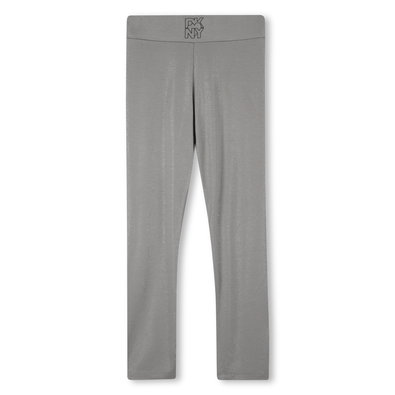 Silver sequined jersey leggings DKNY 
                        GIRL