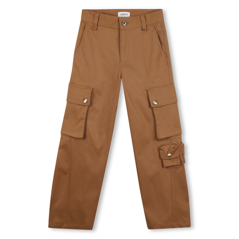 Embroidered printed trousers with pa logo LANVIN 
                    BOY
