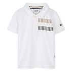 Short-sleeved polo shirt, WHITE, hi-res