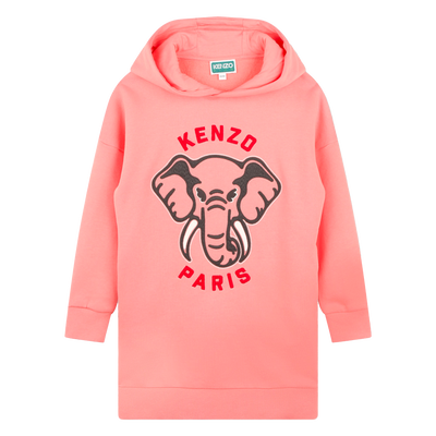 Hooded Fleece Dress KENZO KIDS GIRL