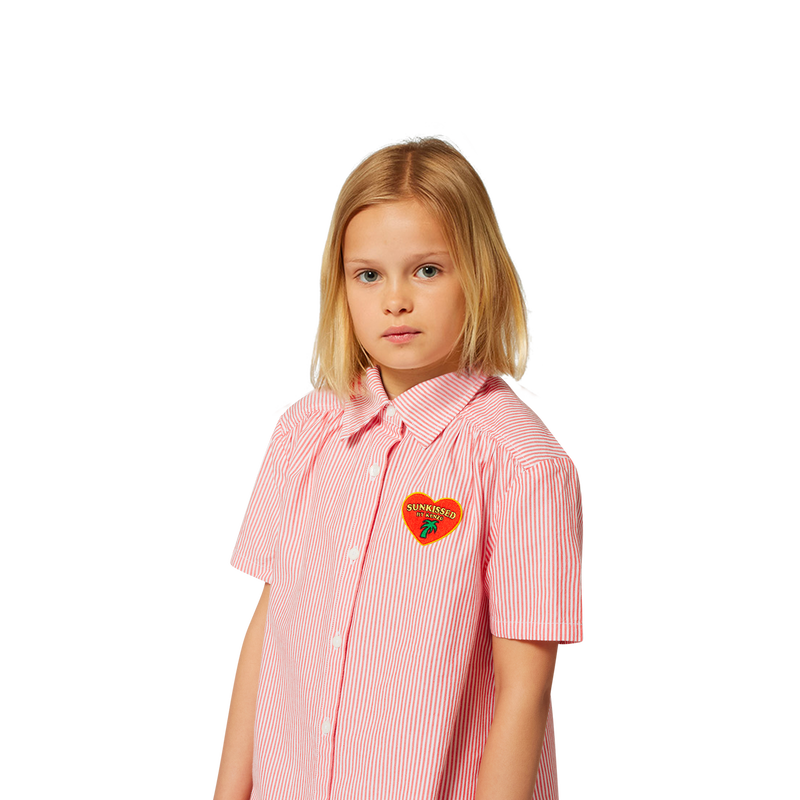 Striped cotton shirt-dress KENZO KIDS 
                        GIRL