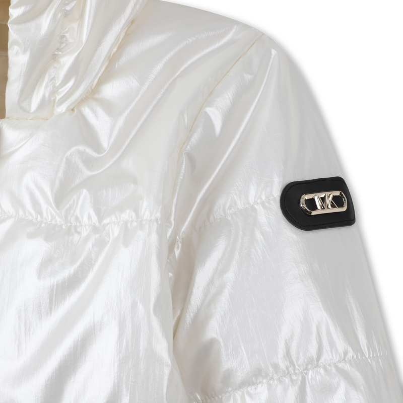 Glossy hooded down jacket MICHAEL KORS 
                        GIRL