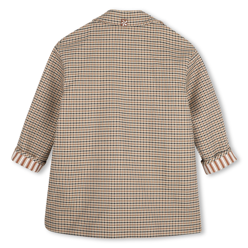 Long checkered coat KIDS AROUND 
                        GIRL