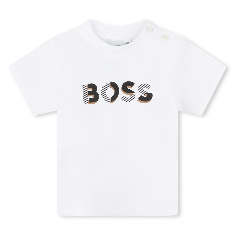 Press-stud cotton T-shirt BOSS 
                    BOY