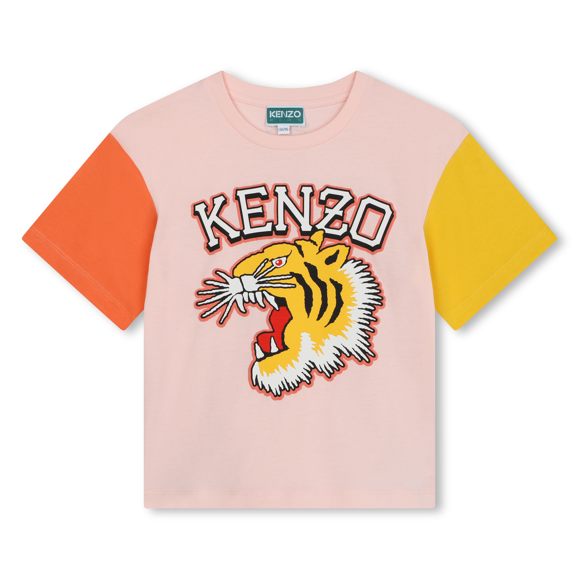Kenzo Kids logo-print cotton polo shirt - Yellow