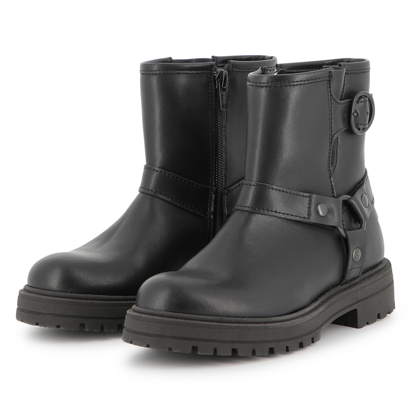 Cowhide leather biker boots DKNY 
                    GIRL