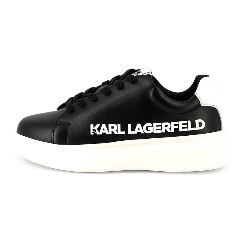 Lace-up leather sneakers KARL LAGERFELD KIDS 
                    UNISEX