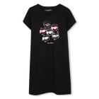 Short-Sleeved Dress, BLACK, hi-res
