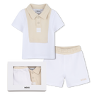 Embossed Cotton Set, WHITE, hi-res