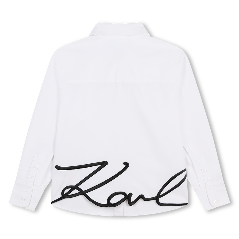 Signature Logo Button-Up KARL LAGERFELD KIDS 
                        GIRL