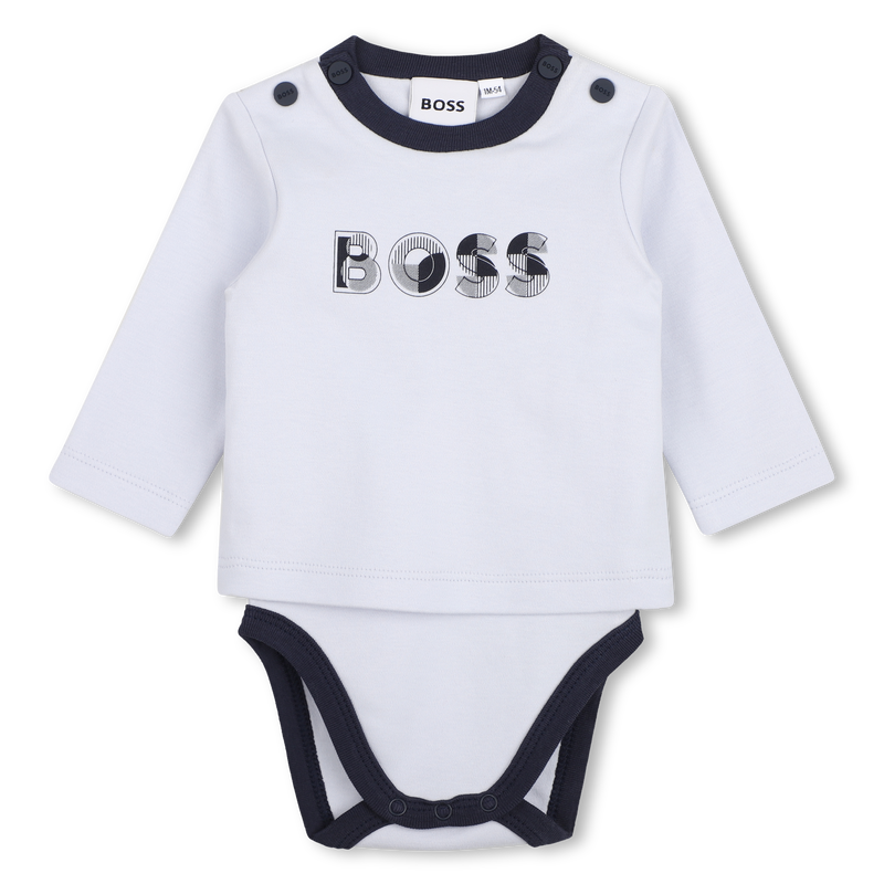 Bodysuit, bib and hat set BOSS 
                        BOY