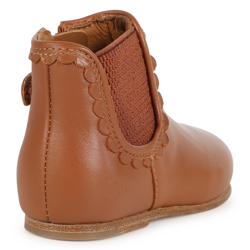 Zip-Up Leather Ankle Boots CHLOE 
                    GIRL