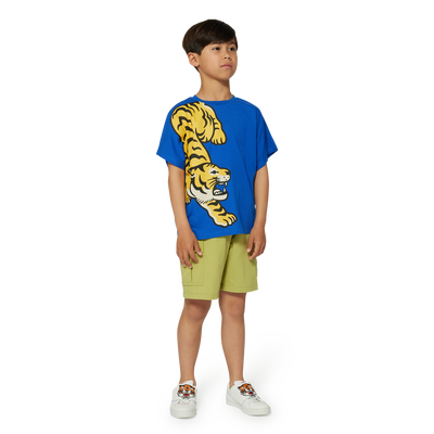 Printed Cotton T-Shirt KENZO KIDS BOY