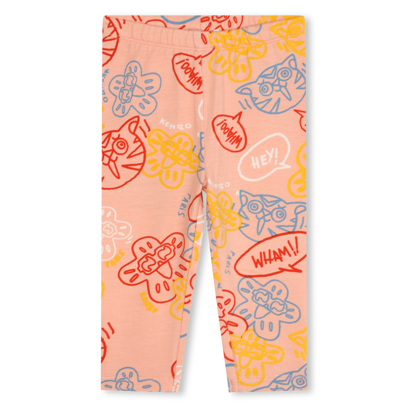 Patterned cotton leggings KENZO KIDS 
                    GIRL