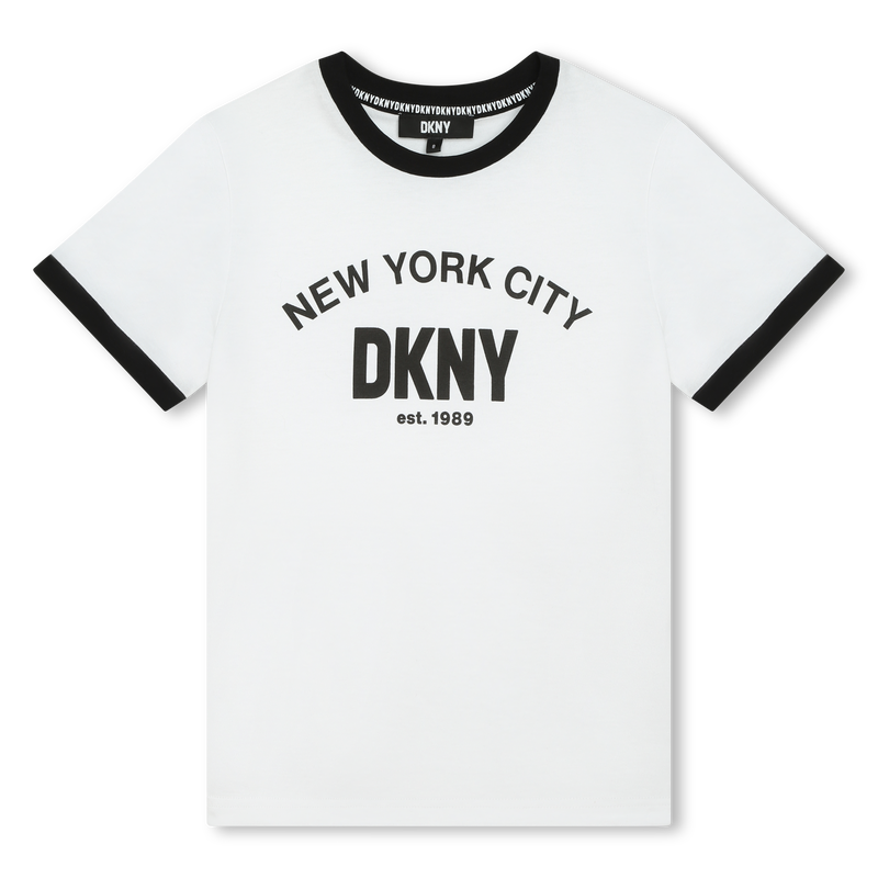Two-toned cotton T-shirt DKNY 
                    BOY