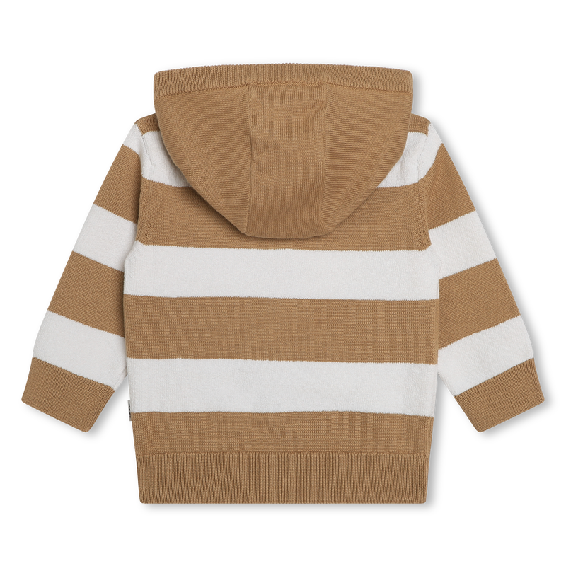 Striped cotton knit cardigan BOSS 
                    BOY