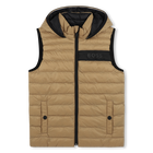 Sleeveless Puffer Jacket, COOKIE, hi-res