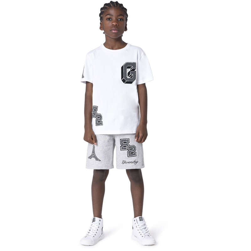 Fleece Bermudas with patches GIVENCHY 
                    BOY