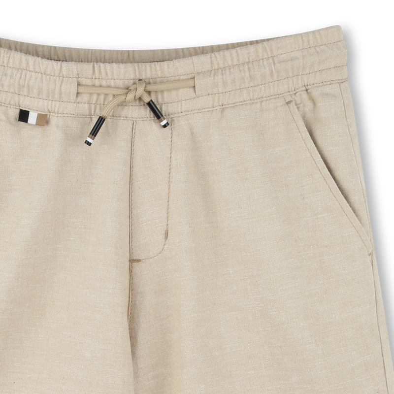 Cotton & linen Bermuda shorts BOSS 
                    BOY