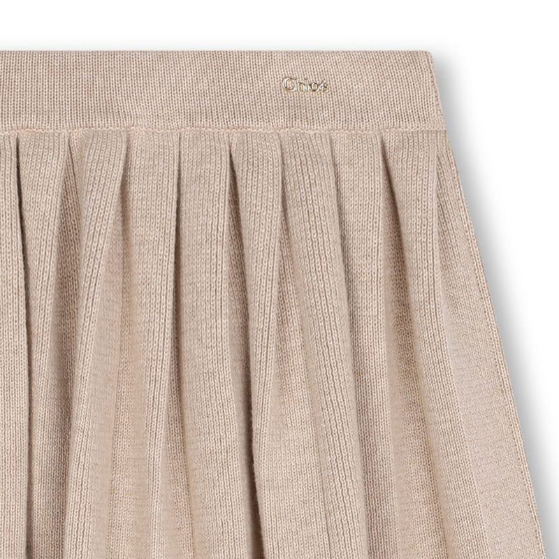 Pleated Cotton & Wool Skirt CHLOE 
                    GIRL