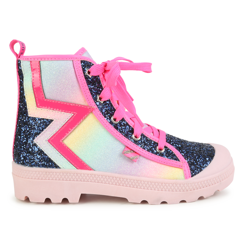 Multicolor sequin booties