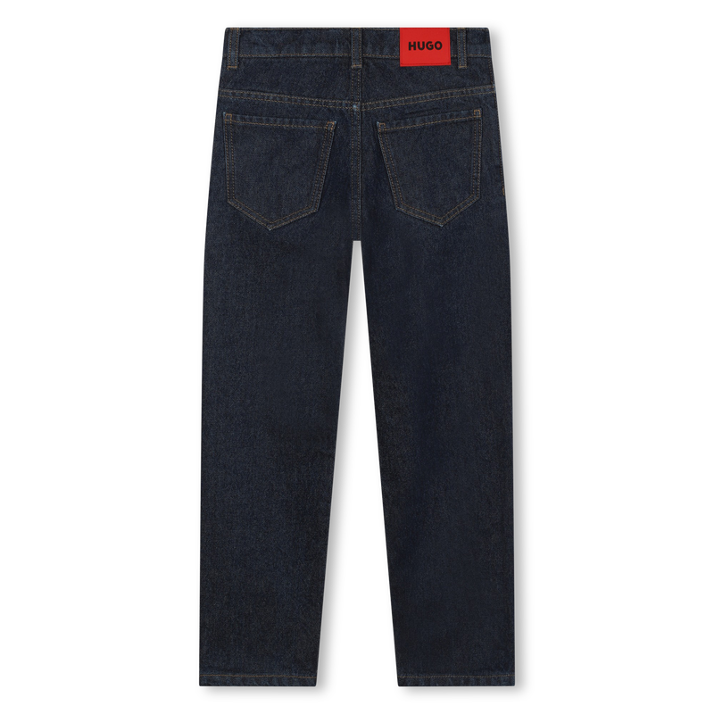 Straight-Cut Cotton Jeans HUGO 
                        BOY