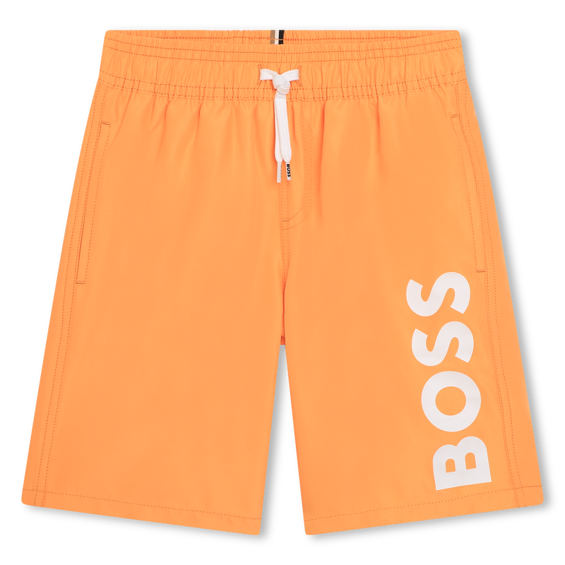 BOSS Boys Orange Logo Swim Shorts