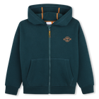 Hooded cardigan, DARK SEA, hi-res