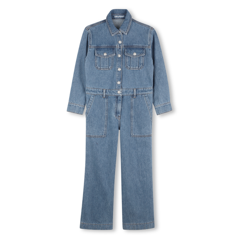 Denim jumpsuit with shirt collar ZADIG & VOLTAIRE 
                    GIRL
