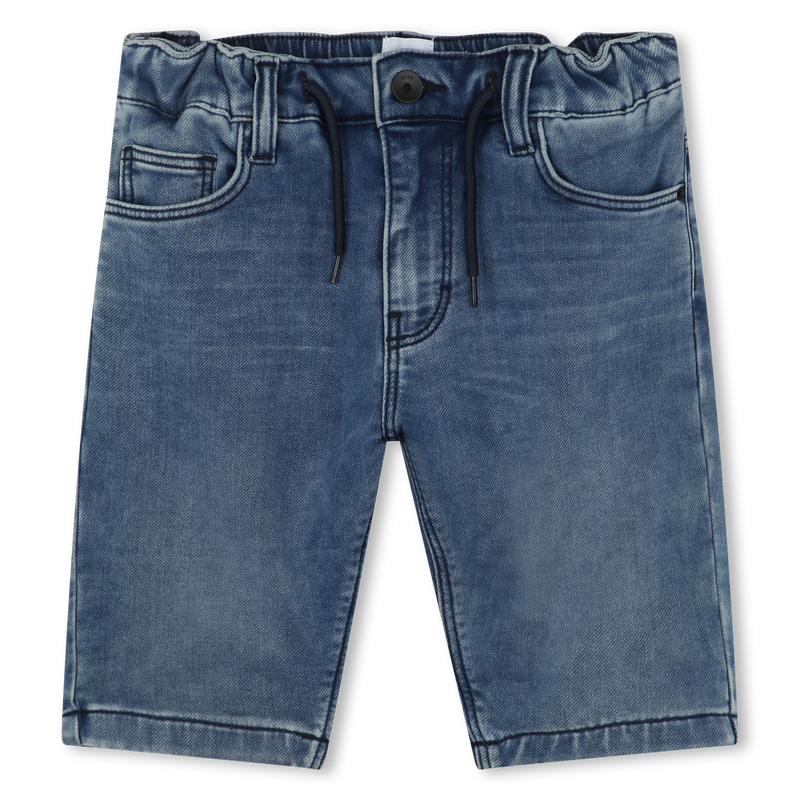 Faded denim shorts