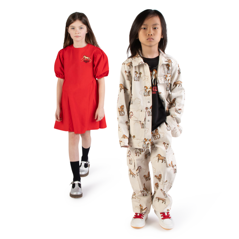 Balloon Sleeve Dress KENZO KIDS 
                        GIRL