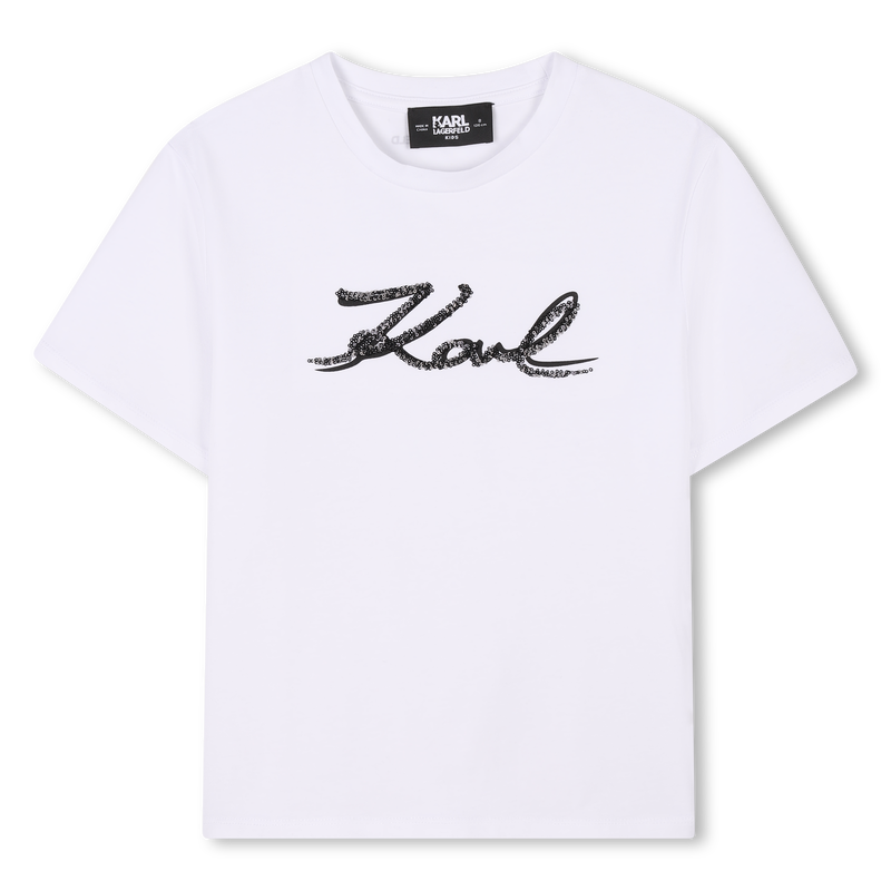 T-shirt with sequins KARL LAGERFELD KIDS 
                    GIRL