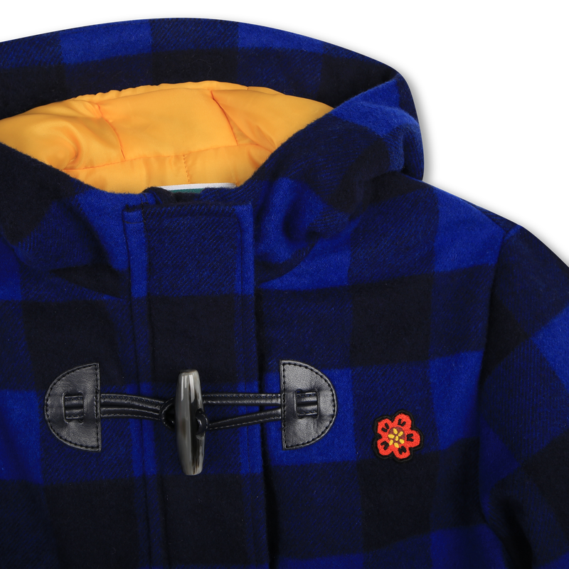 Hooded woollen coat KENZO KIDS 
                    GIRL