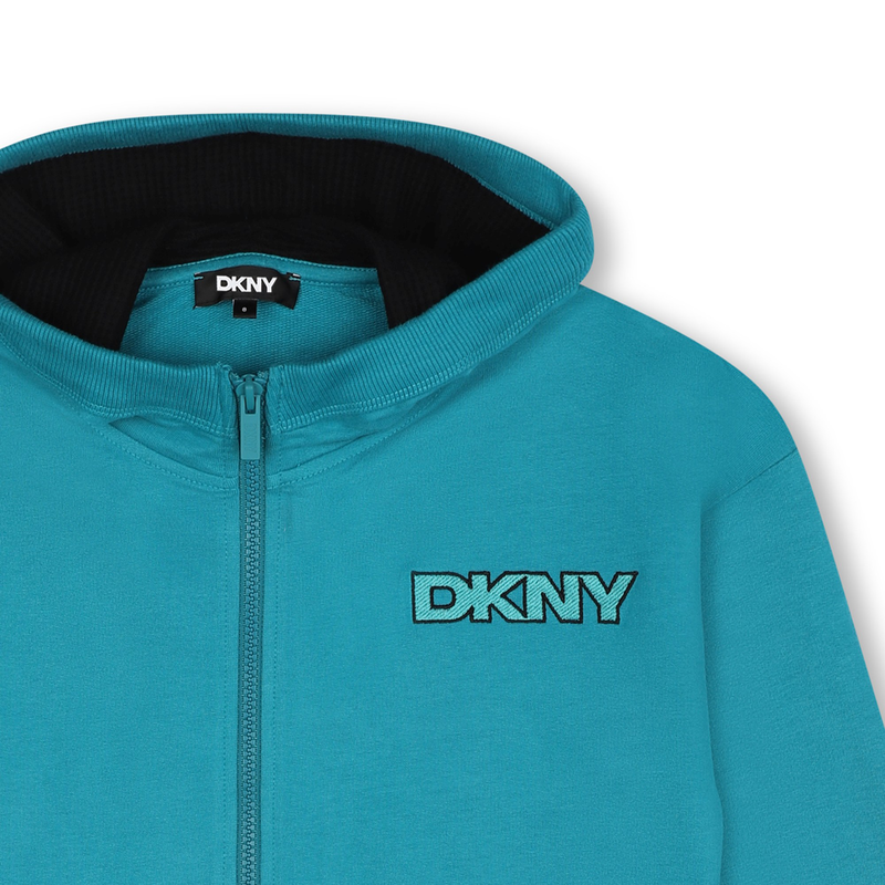 Hooded Fleece Cardigan DKNY 
                    UNISEX