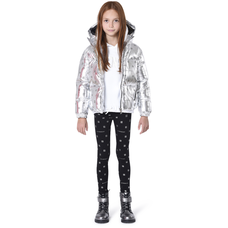 Hooded metallic puffer GIVENCHY 
                    GIRL