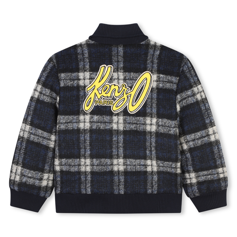 Checked Wool Coat KENZO KIDS 
                    UNISEX