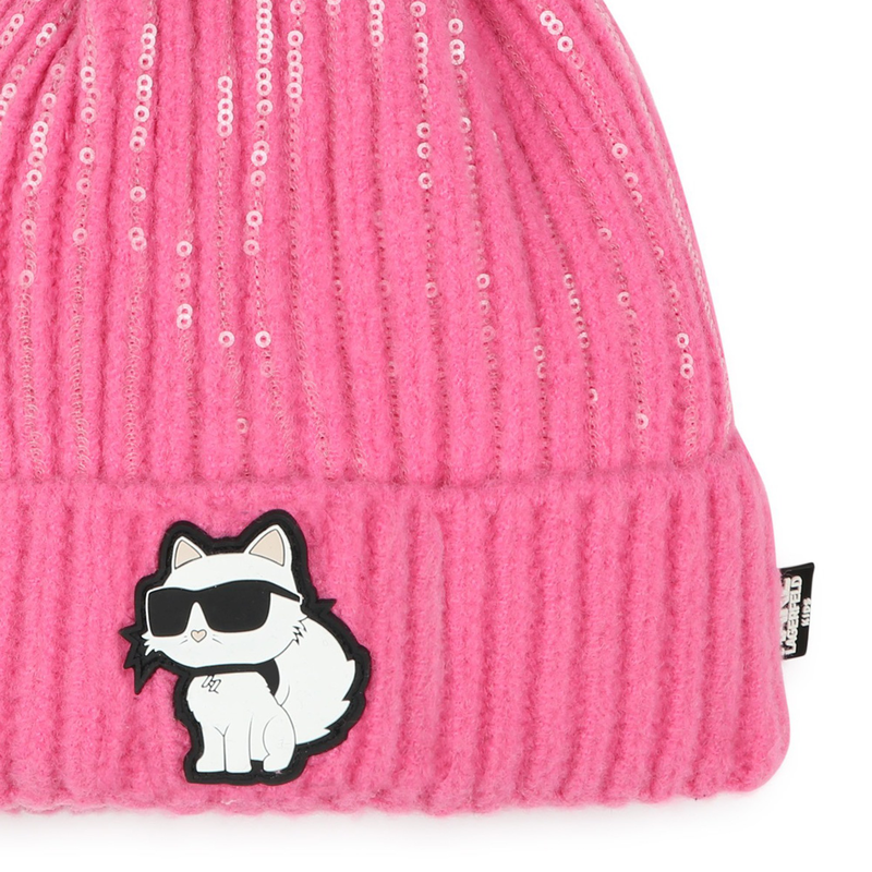 Choupette Pom-Pom Beanie KARL LAGERFELD KIDS 
                        GIRL