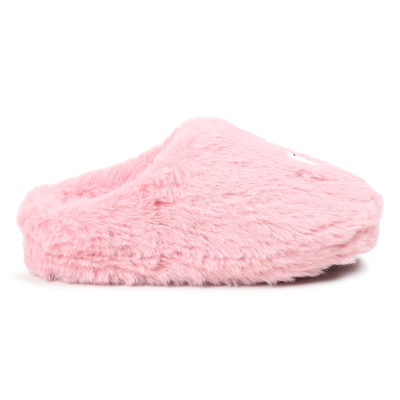 Fluffy fleece slippers KARL LAGERFELD KIDS 
                    GIRL
