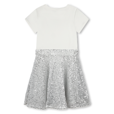 Sequin Bi-Material Dress MICHAEL KORS GIRL