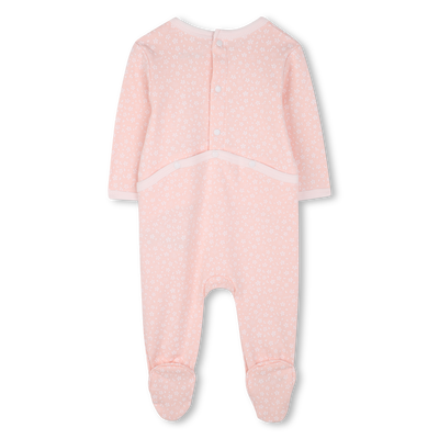 Cotton press-stud pajamas KENZO KIDS GIRL