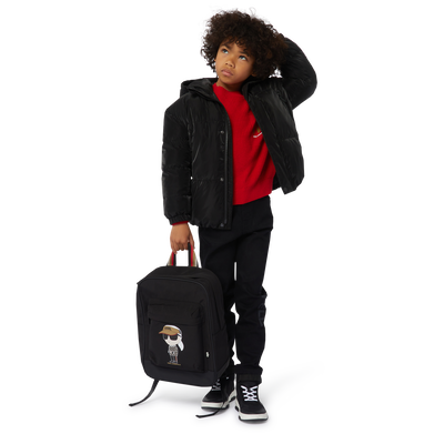 High-Top Leather Sneakers KARL LAGERFELD KIDS BOY