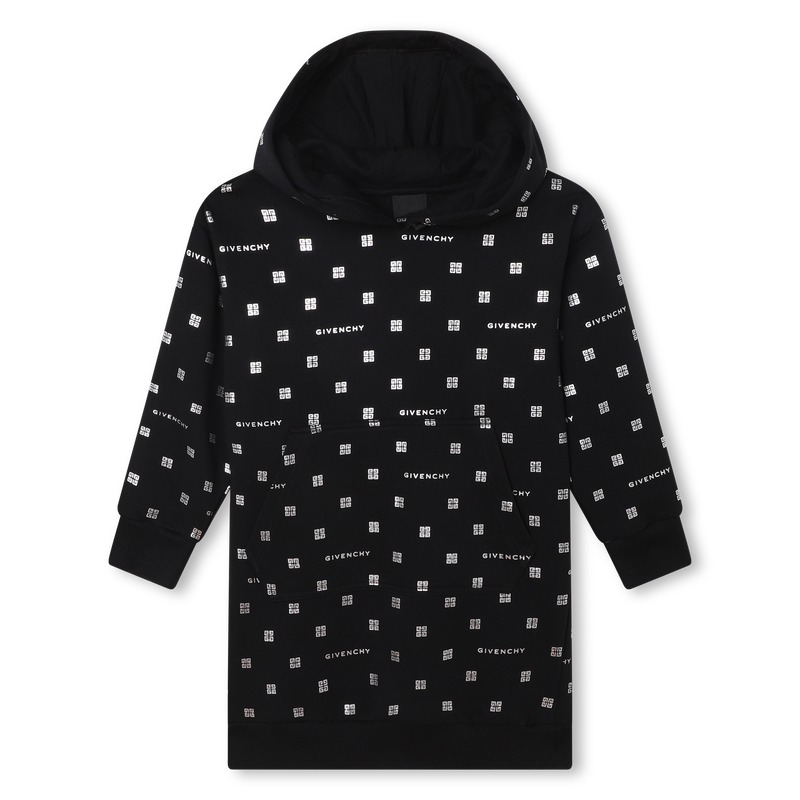 Straight hooded fleece dress GIVENCHY 
                    GIRL