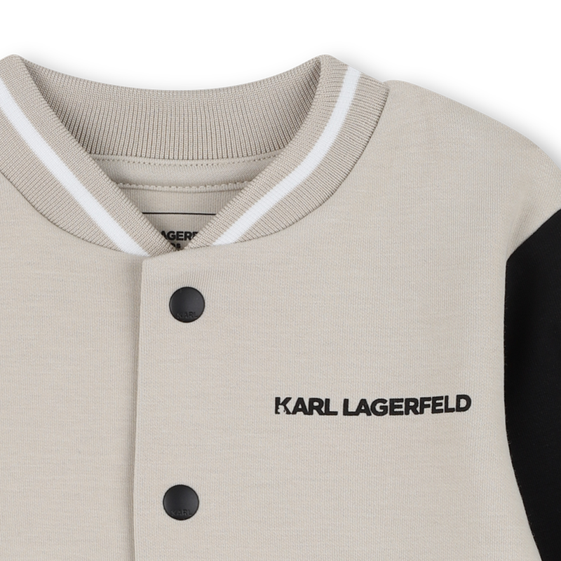Cardigan and pants set in double jersey KARL LAGERFELD KIDS 
                    BOY