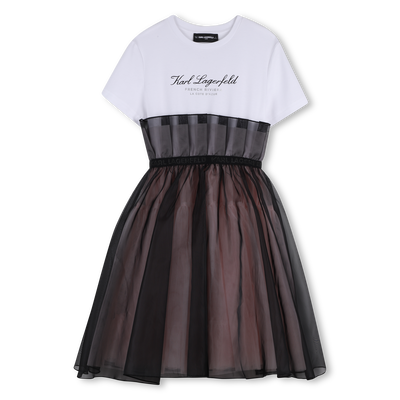 Short Sleeved Formal Dress KARL LAGERFELD KIDS GIRL