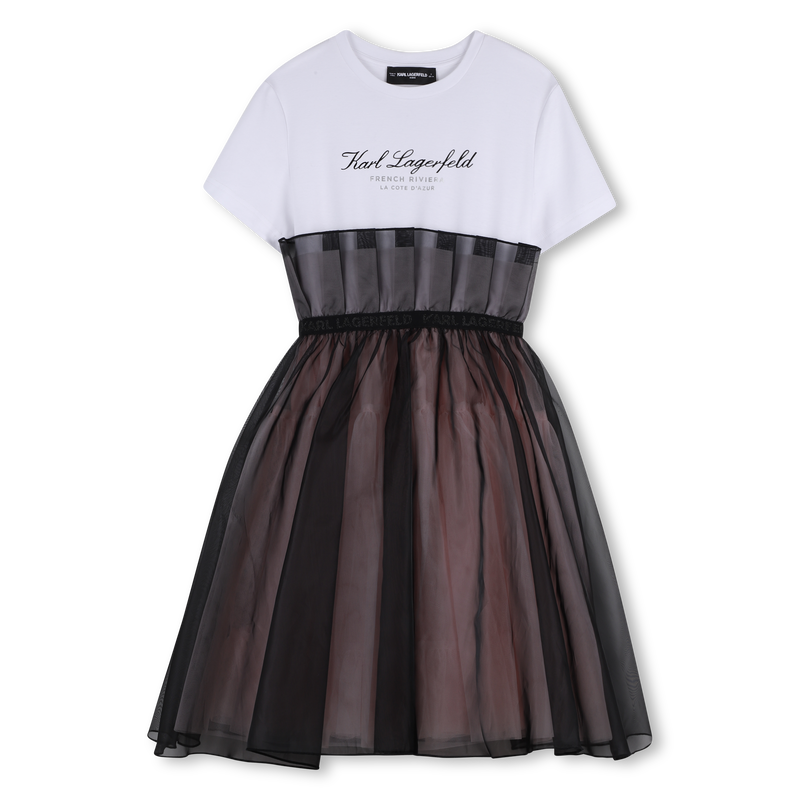 Short Sleeved Formal Dress KARL LAGERFELD KIDS 
                        GIRL