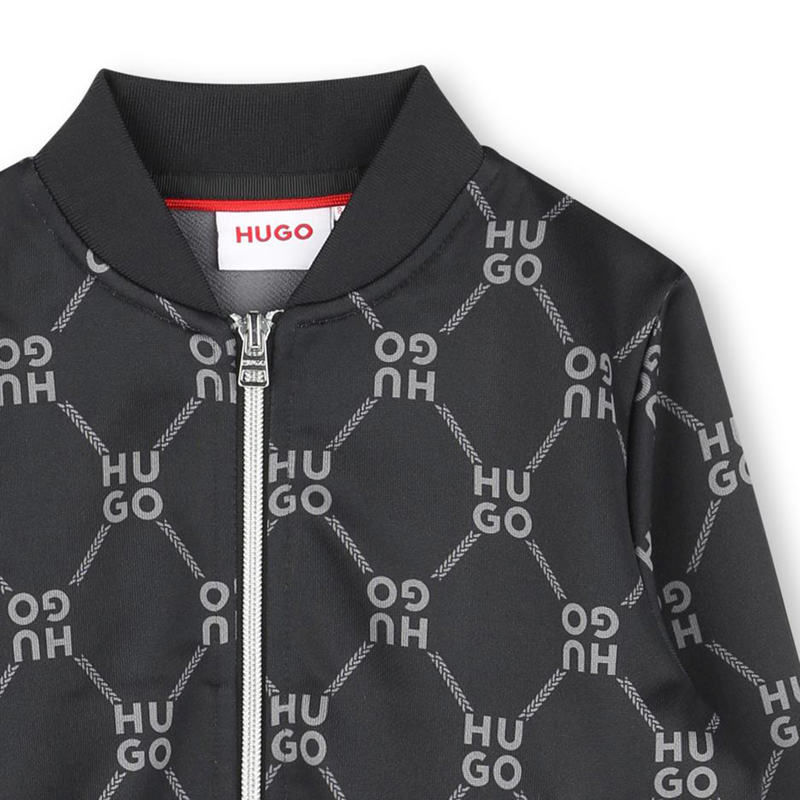 Zip-Up Printed Logo Sweatshirt HUGO 
                    GIRL