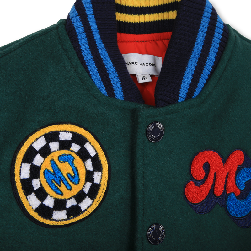 White and Green Louis Vuitton Letterman Jacket - Jackets Masters