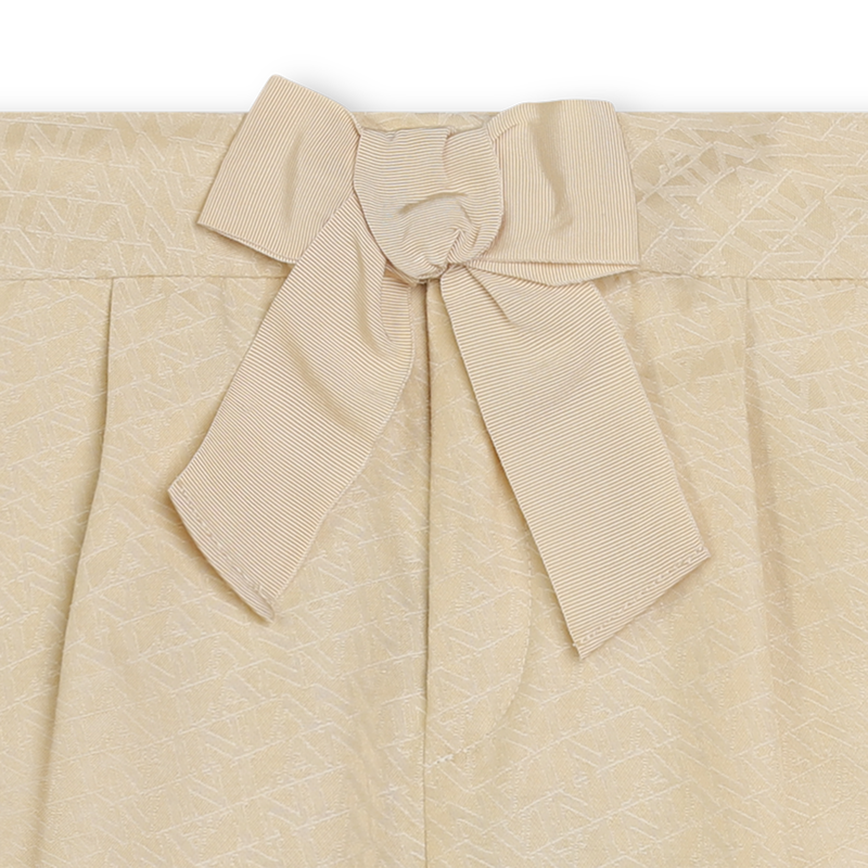 Flared cotton-blend Bermudas