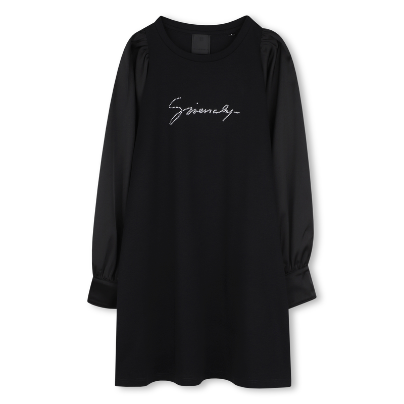 Dress with satin sleeves GIVENCHY 
                        GIRL