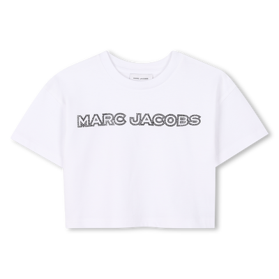 Cropped T-shirt with diamant&eacute;s MARC JACOBS GIRL